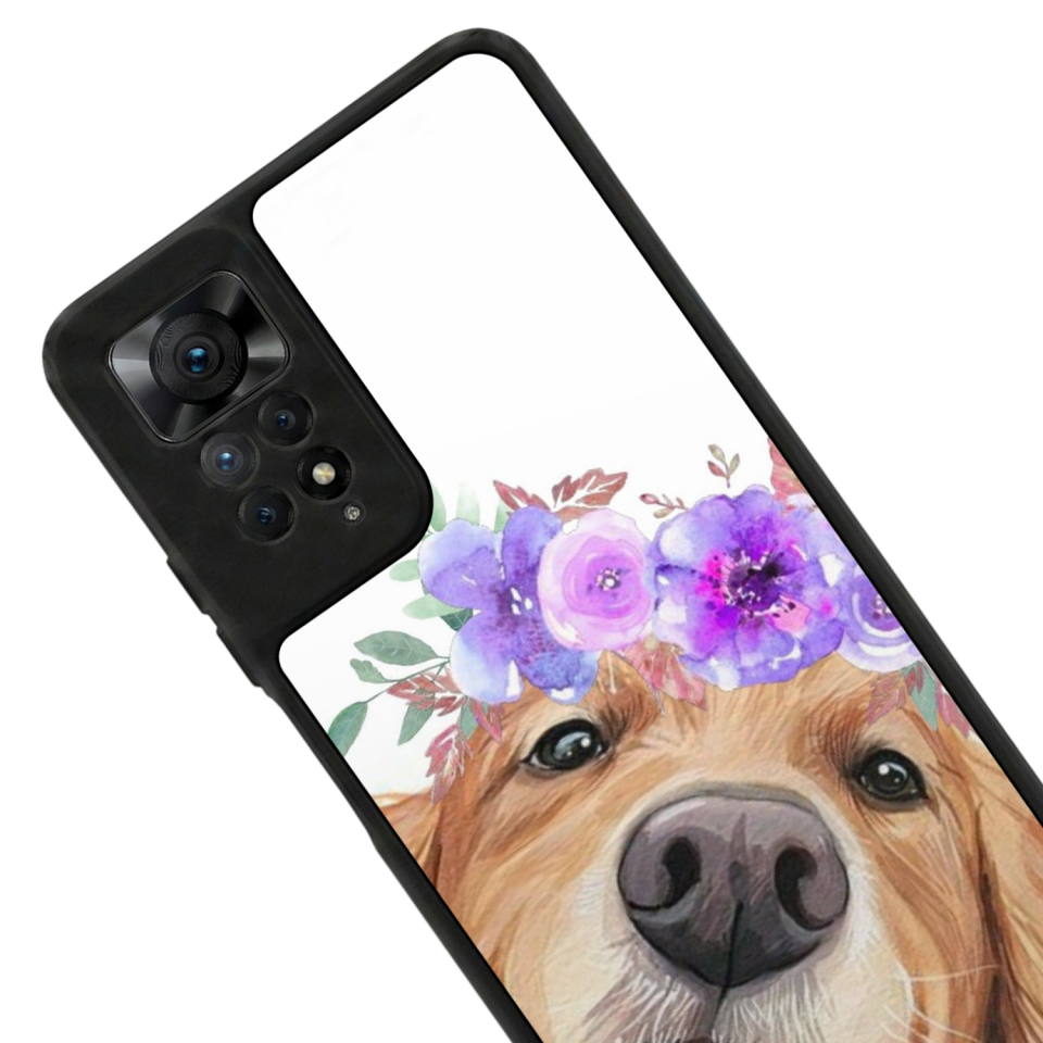 Xiaomi Redmi Note 11 Pro Uyumlu Golden Kopek Tasarımlı Glossy Premium Kılıf