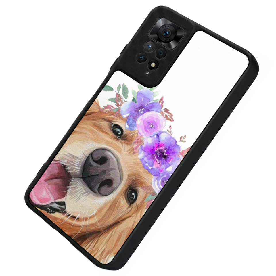 Xiaomi Redmi Note 11 Pro Uyumlu Golden Kopek Tasarımlı Glossy Premium Kılıf