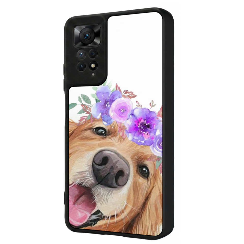 Xiaomi Redmi Note 11 Pro Uyumlu Golden Kopek Tasarımlı Glossy Premium Kılıf