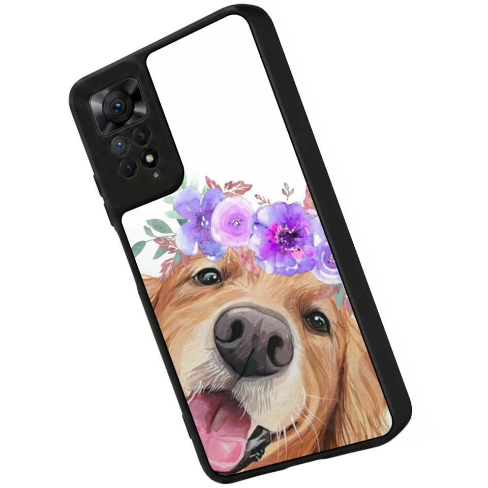 Xiaomi Redmi Note 11 Pro Uyumlu Golden Kopek Tasarımlı Glossy Premium Kılıf