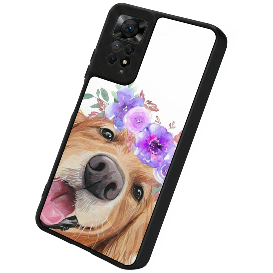Xiaomi Redmi Note 11 Pro Uyumlu Golden Kopek Tasarımlı Glossy Premium Kılıf