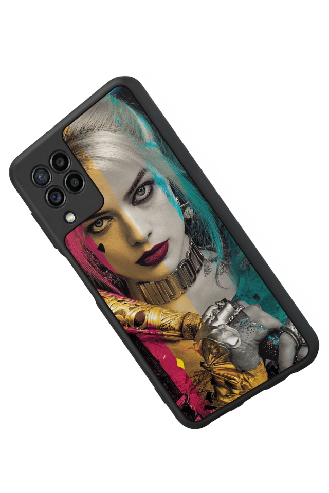 Samsung Galaxy M22 Uyumlu HarleyQueen Tasarımlı Glossy Premium Kılıf