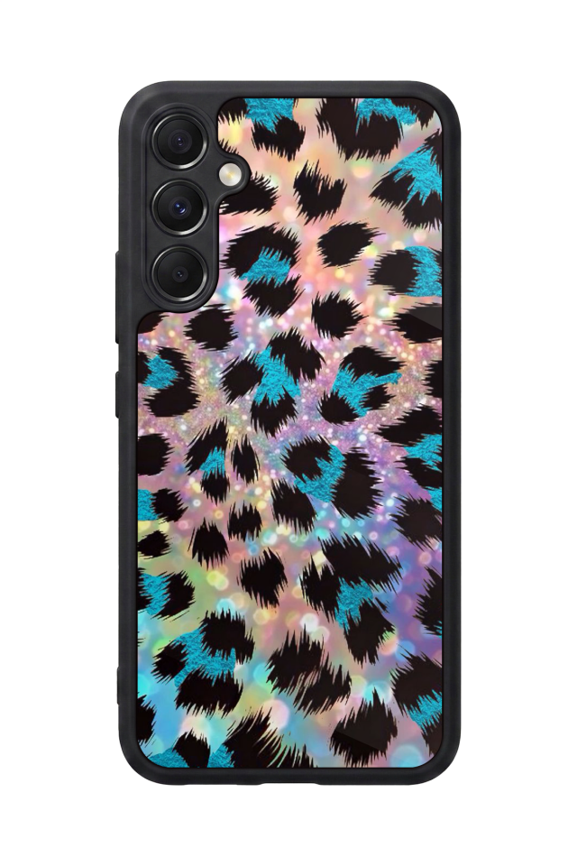 Samsung Galaxy A34 Uyumlu Hologram Leopar Tasarımlı Glossy Premium Kılıf