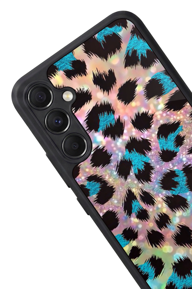 Samsung Galaxy A34 Uyumlu Hologram Leopar Tasarımlı Glossy Premium Kılıf