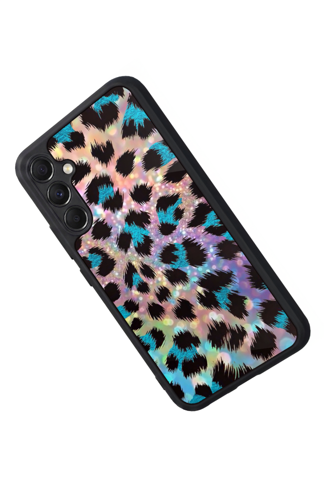 Samsung Galaxy A34 Uyumlu Hologram Leopar Tasarımlı Glossy Premium Kılıf
