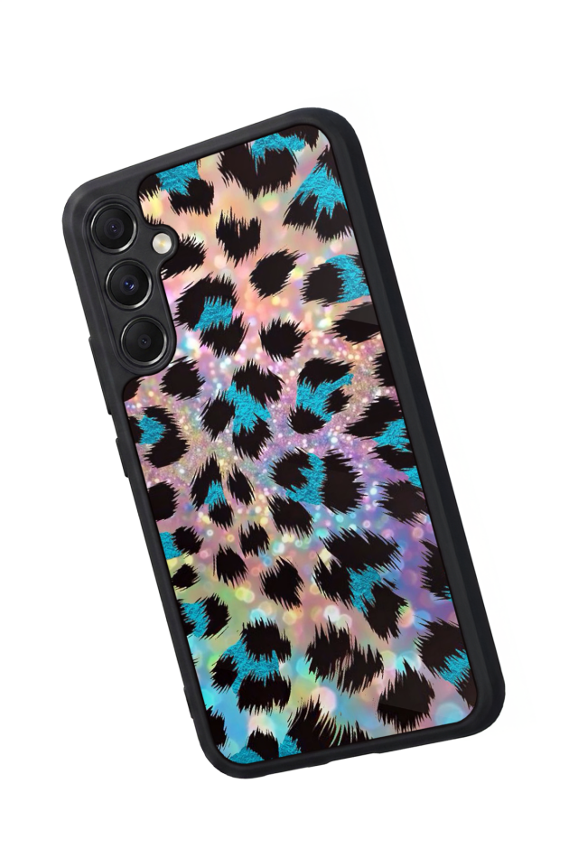 Samsung Galaxy A34 Uyumlu Hologram Leopar Tasarımlı Glossy Premium Kılıf