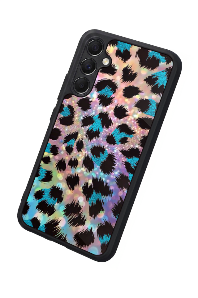 Samsung Galaxy A34 Uyumlu Hologram Leopar Tasarımlı Glossy Premium Kılıf