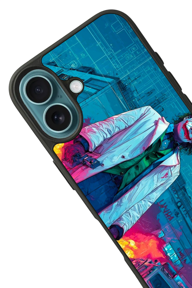 iPhone 16 Plus Uyumlu Joker Tasarımlı Glossy Premium Kılıf