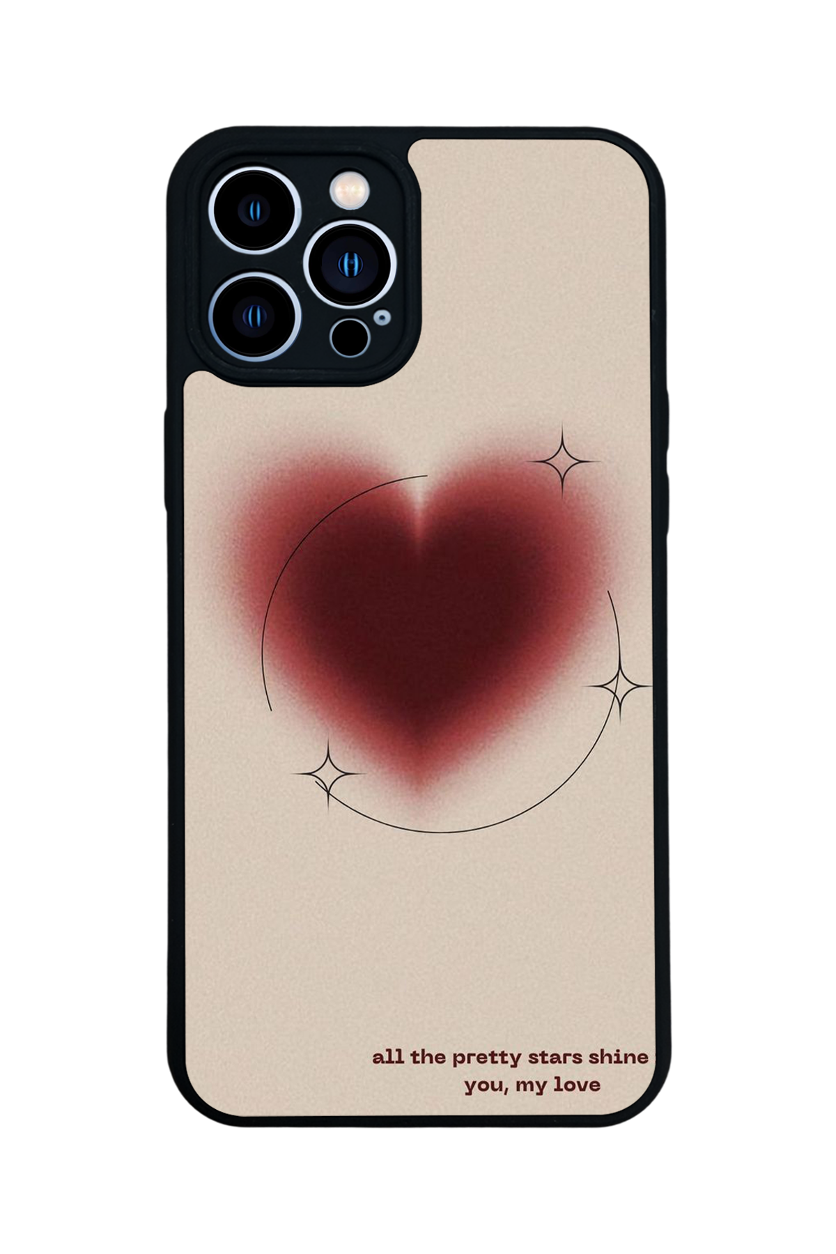 iPhone 12 Pro Max Uyumlu Kalp Love Tasarımlı Glossy Premium Kılıf