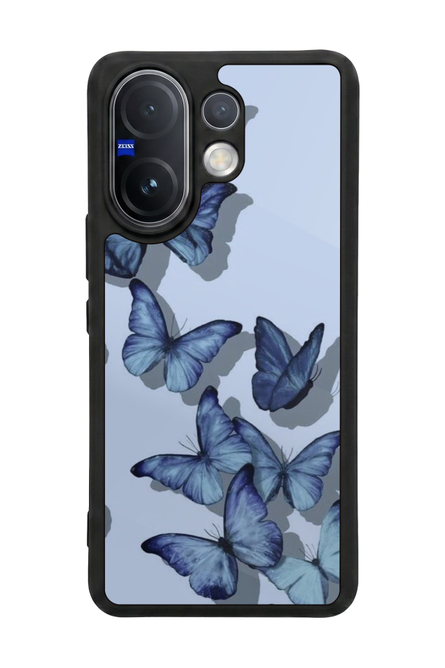 Vivo V60 Uyumlu Kelebek Tasarımlı Glossy Premium Kılıf