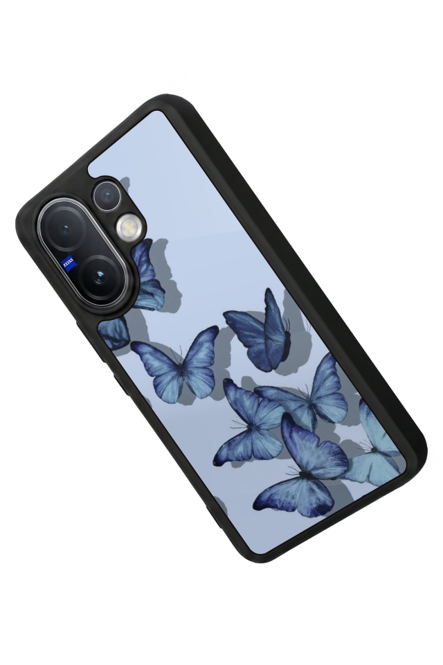 Vivo V60 Uyumlu Kelebek Tasarımlı Glossy Premium Kılıf