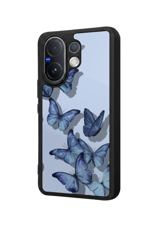 Vivo V60 Uyumlu Kelebek Tasarımlı Glossy Premium Kılıf