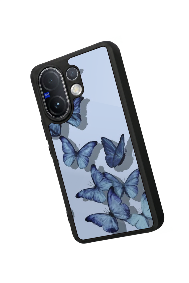 Vivo V60 Uyumlu Kelebek Tasarımlı Glossy Premium Kılıf