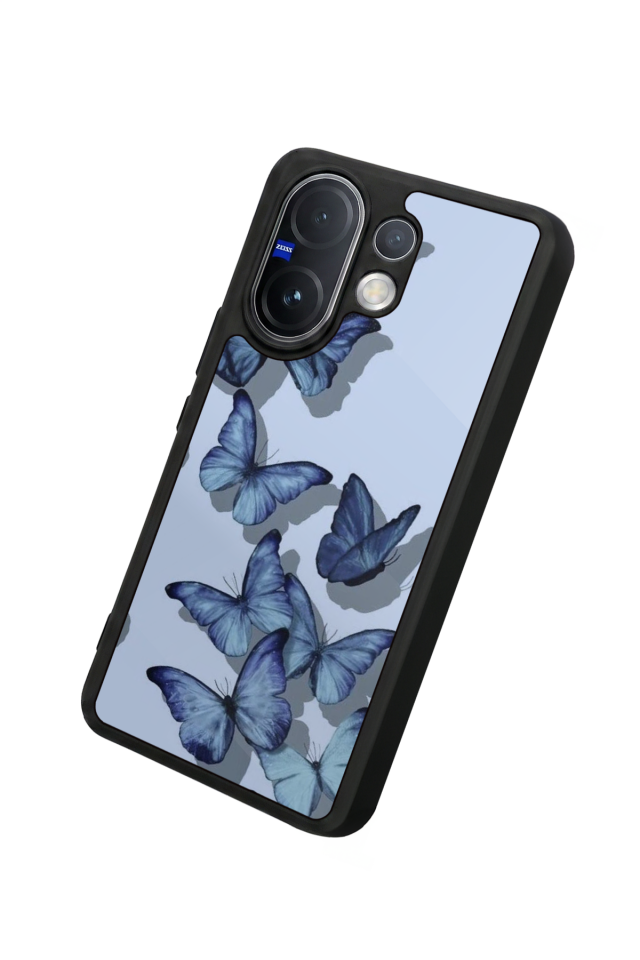Vivo V60 Uyumlu Kelebek Tasarımlı Glossy Premium Kılıf