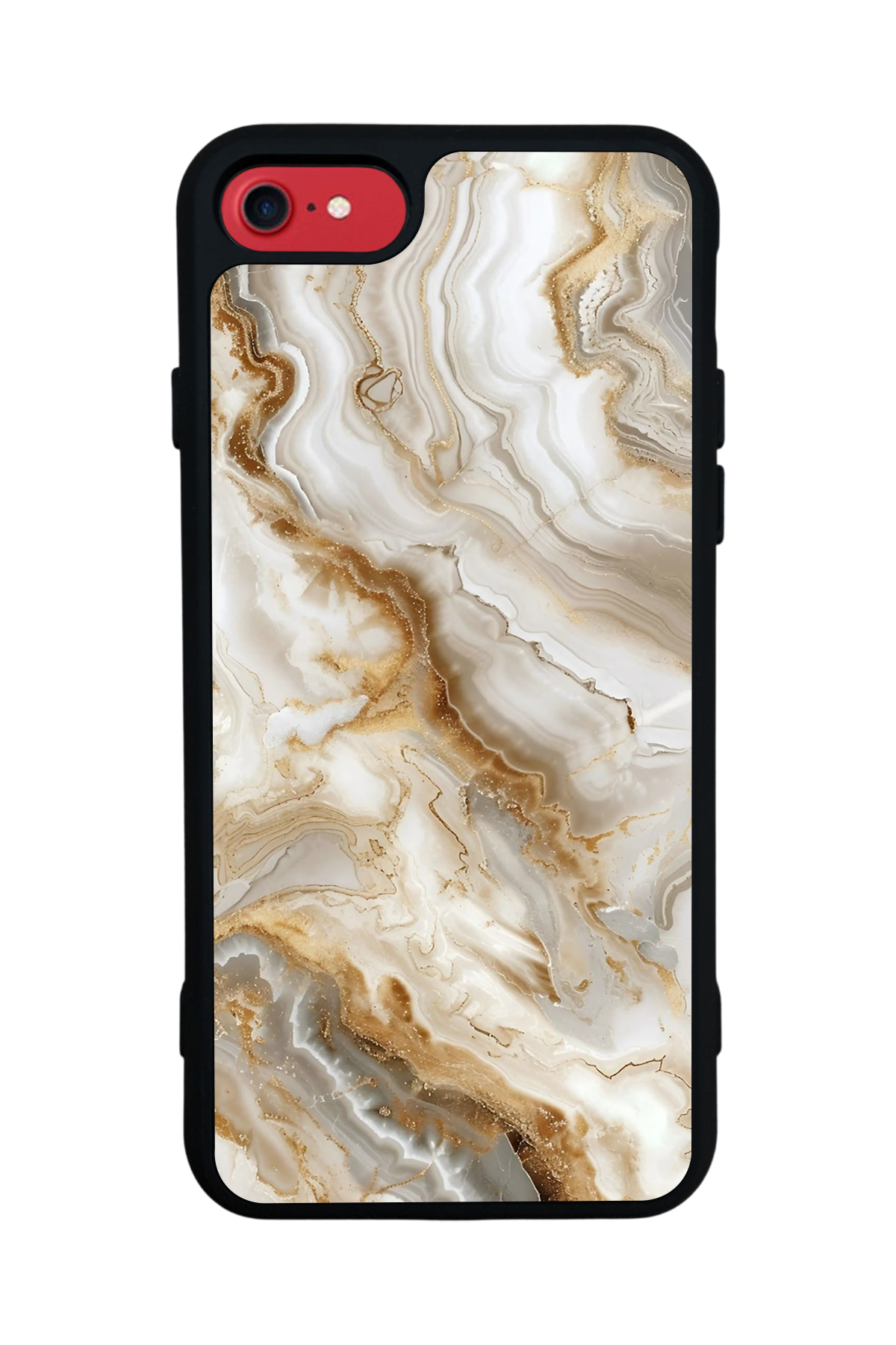 iPhone 8 Uyumlu Mermer Marble Tasarımlı Glossy Premium Kılıf