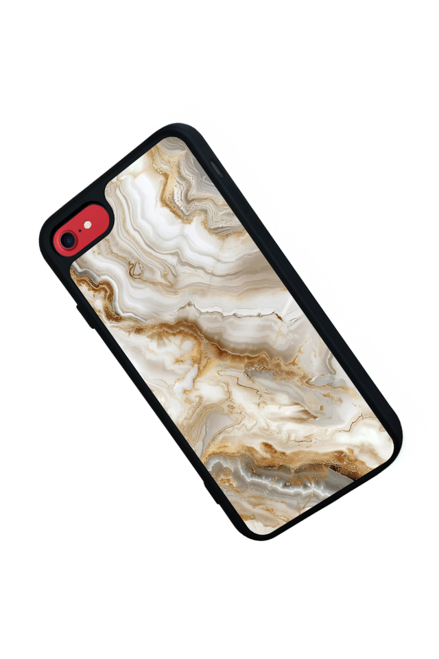 iPhone 8 Uyumlu Mermer Marble Tasarımlı Glossy Premium Kılıf