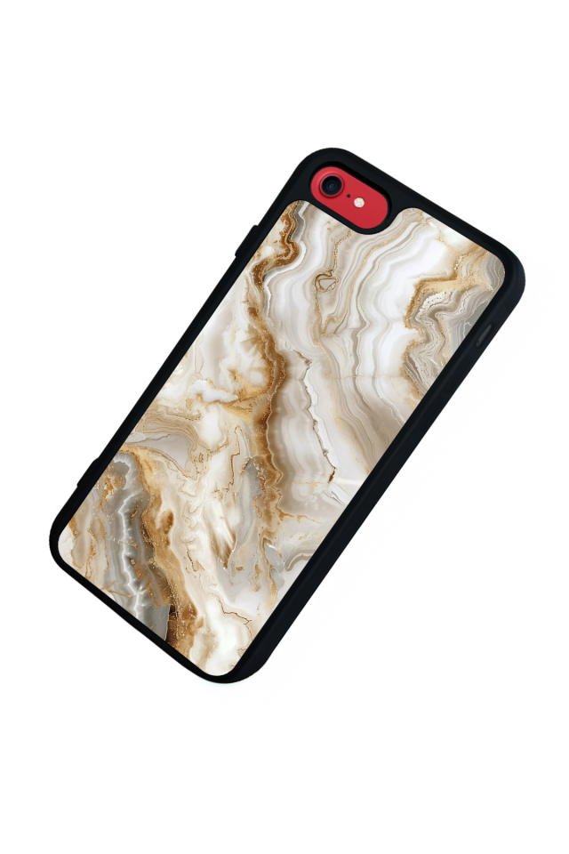 iPhone 8 Uyumlu Mermer Marble Tasarımlı Glossy Premium Kılıf