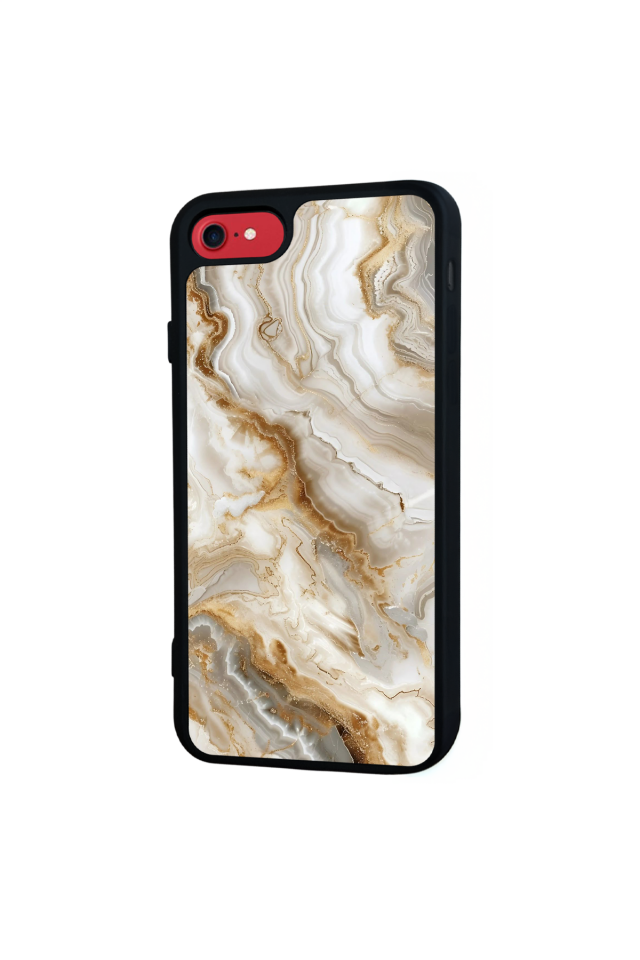 iPhone 8 Uyumlu Mermer Marble Tasarımlı Glossy Premium Kılıf