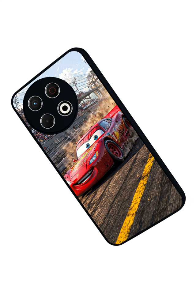 Tecno Spark 30 Pro Uyumlu Şimsek McQueen Tasarımlı Glossy Premium Kılıf
