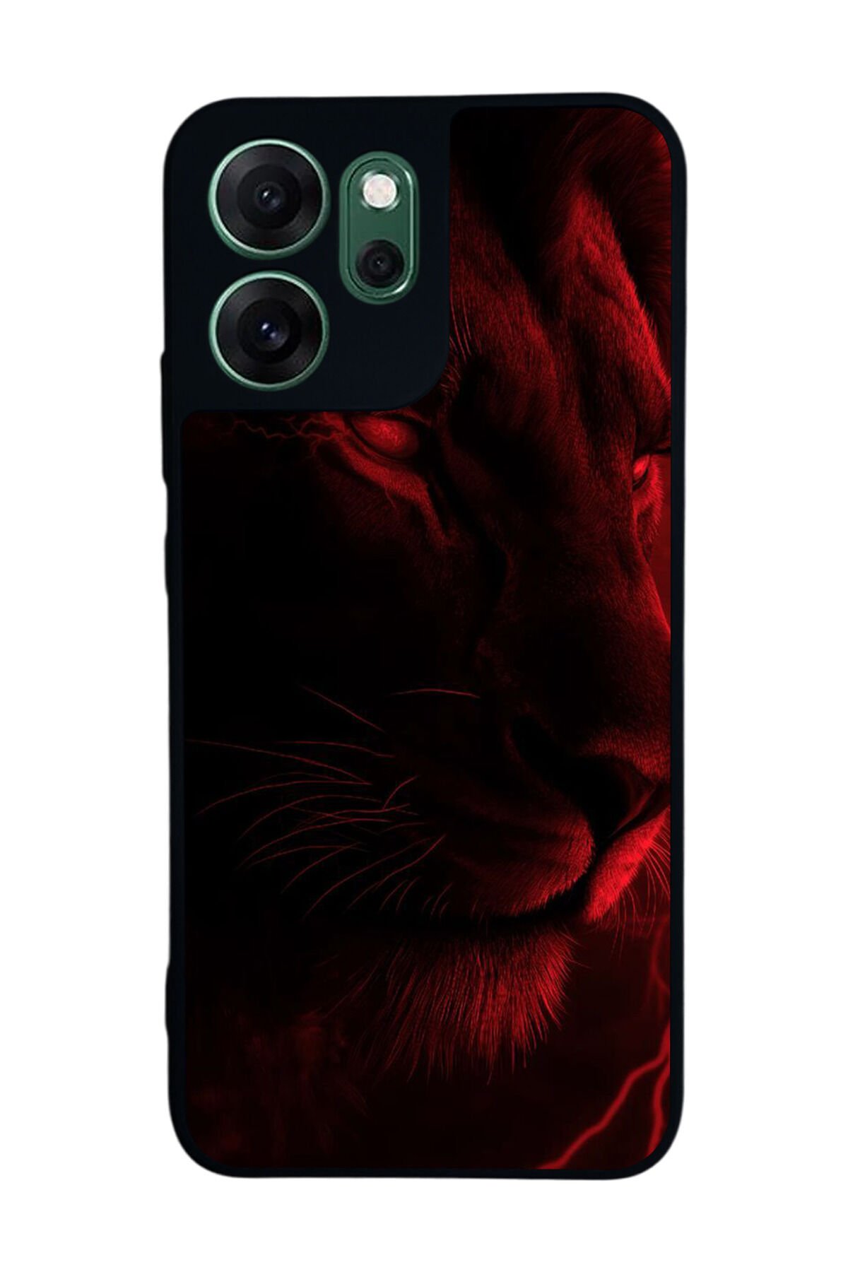 Oppo Reno 14F Uyumlu Aslan Tasarımlı Glossy Premium Kılıf