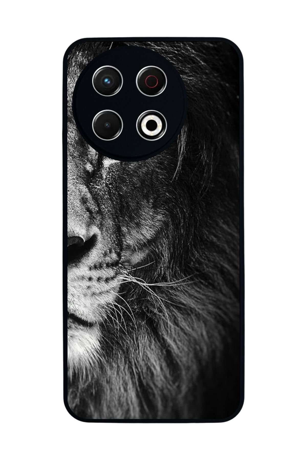 Tecno Spark 30 Pro Uyumlu Aslan Tasarımlı Glossy Premium Kılıf