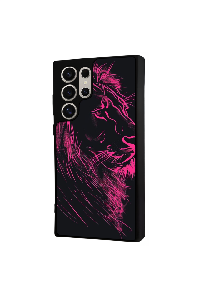 Samsung Galaxy S23 Ultra Uyumlu Aslan Tasarımlı Glossy Premium Kılıf