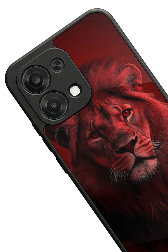 Oppo A6 Pro Uyumlu Aslan Tasarımlı Glossy Premium Kılıf