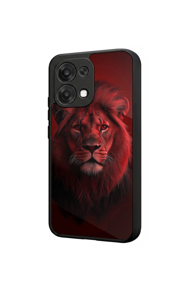 Oppo A6 Pro Uyumlu Aslan Tasarımlı Glossy Premium Kılıf