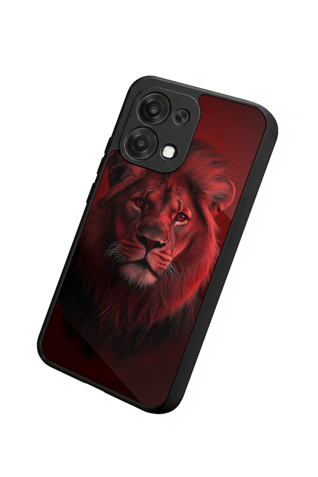 Oppo A6 Pro Uyumlu Aslan Tasarımlı Glossy Premium Kılıf