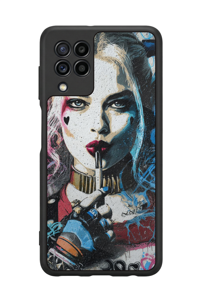 Samsung Galaxy M22 Uyumlu HarleyQueen Tasarımlı Glossy Premium Kılıf