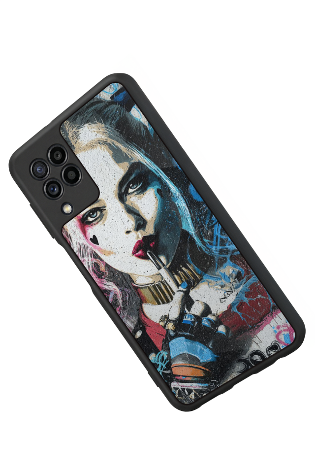 Samsung Galaxy M22 Uyumlu HarleyQueen Tasarımlı Glossy Premium Kılıf