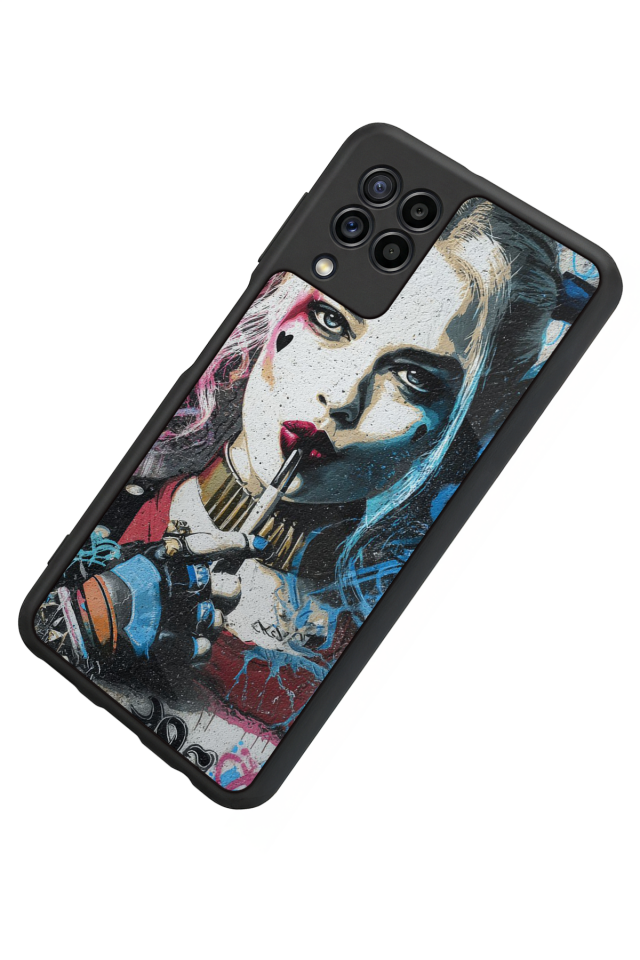 Samsung Galaxy M22 Uyumlu HarleyQueen Tasarımlı Glossy Premium Kılıf