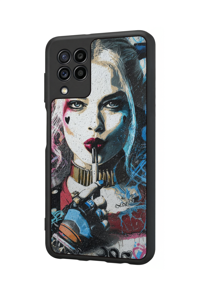 Samsung Galaxy M22 Uyumlu HarleyQueen Tasarımlı Glossy Premium Kılıf