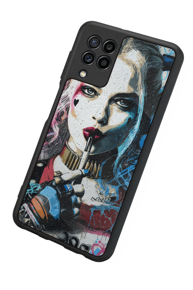 Samsung Galaxy M22 Uyumlu HarleyQueen Tasarımlı Glossy Premium Kılıf