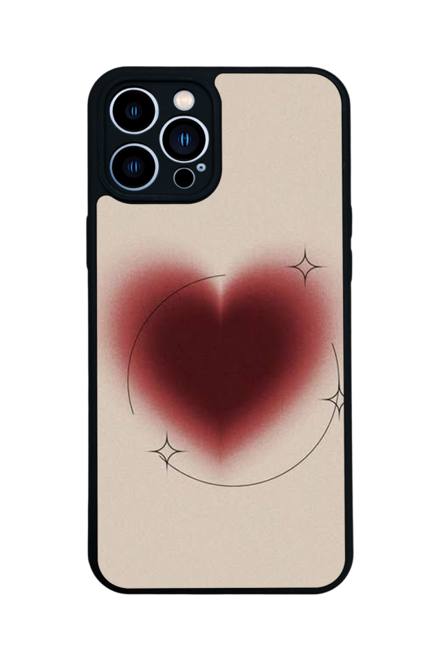 iPhone 12 Pro Max Uyumlu Kalp Love Tasarımlı Glossy Premium Kılıf