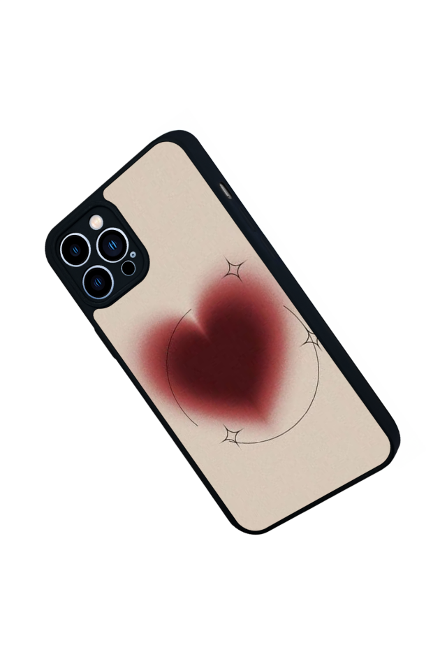 iPhone 12 Pro Max Uyumlu Kalp Love Tasarımlı Glossy Premium Kılıf