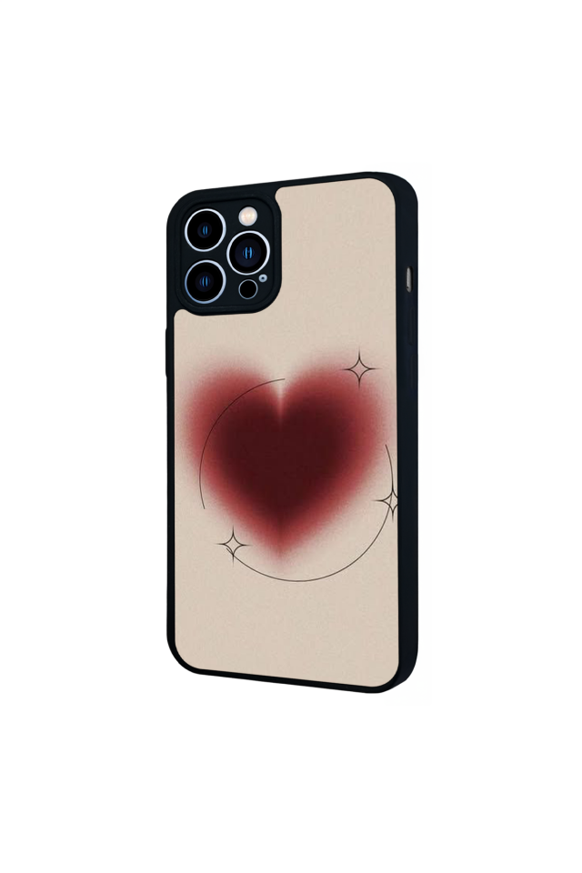 iPhone 12 Pro Max Uyumlu Kalp Love Tasarımlı Glossy Premium Kılıf