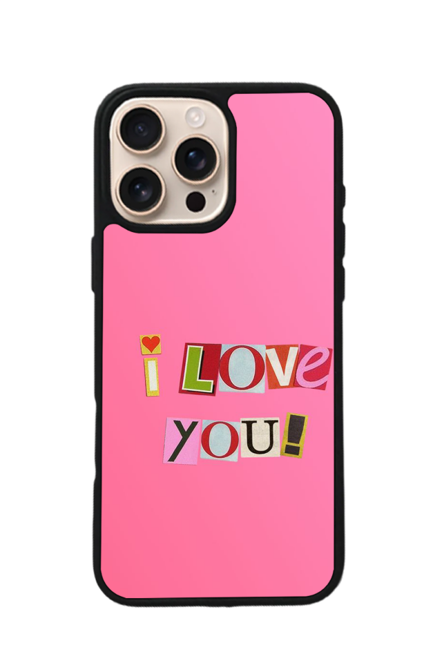 iPhone 15 Pro Uyumlu Kalp Love Tasarımlı Glossy Premium Kılıf