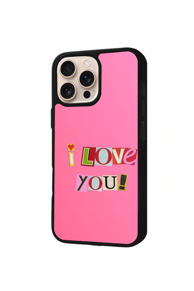 iPhone 15 Pro Uyumlu Kalp Love Tasarımlı Glossy Premium Kılıf