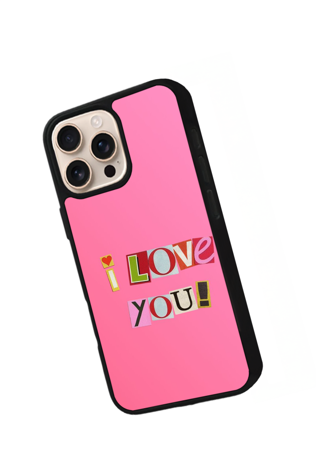 iPhone 15 Pro Uyumlu Kalp Love Tasarımlı Glossy Premium Kılıf