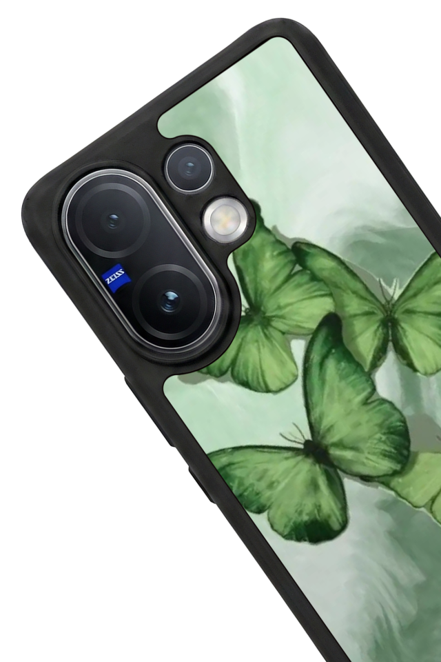 Vivo V60 Uyumlu Kelebek Tasarımlı Glossy Premium Kılıf