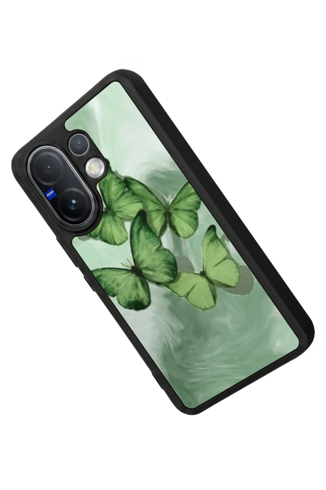 Vivo V60 Uyumlu Kelebek Tasarımlı Glossy Premium Kılıf