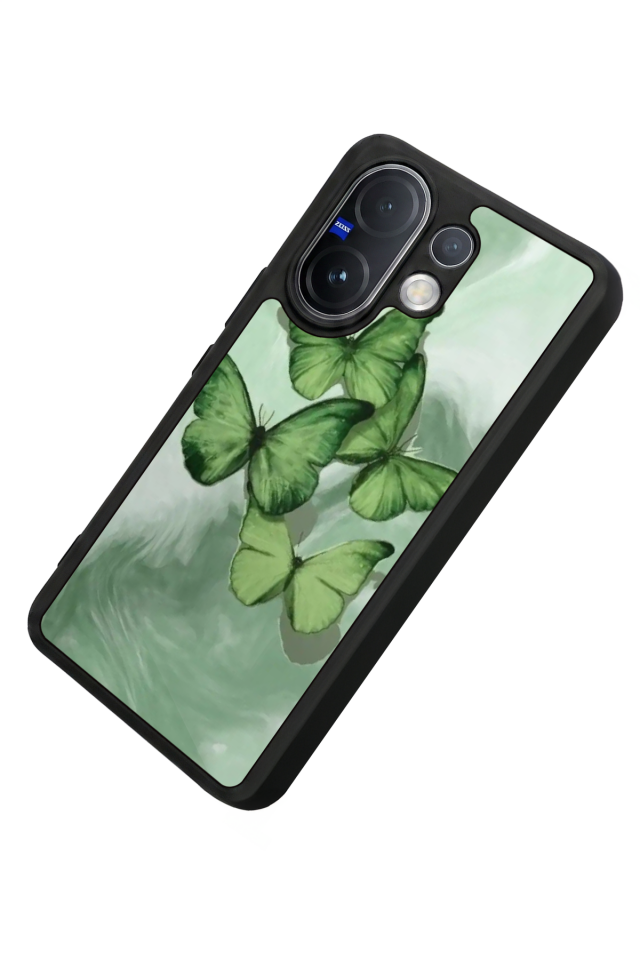 Vivo V60 Uyumlu Kelebek Tasarımlı Glossy Premium Kılıf