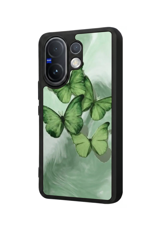 Vivo V60 Uyumlu Kelebek Tasarımlı Glossy Premium Kılıf