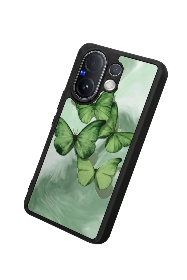 Vivo V60 Uyumlu Kelebek Tasarımlı Glossy Premium Kılıf