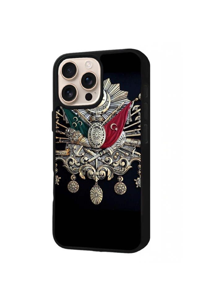 iPhone 15 Pro Max Uyumlu OsmanliTugrasi Tasarımlı Glossy Premium Kılıf