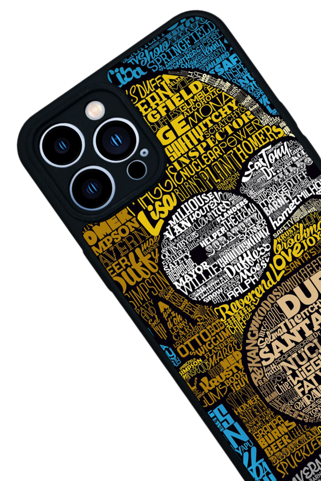 iPhone 13 Pro Max Uyumlu The Simpsons Tasarımlı Glossy Premium Kılıf