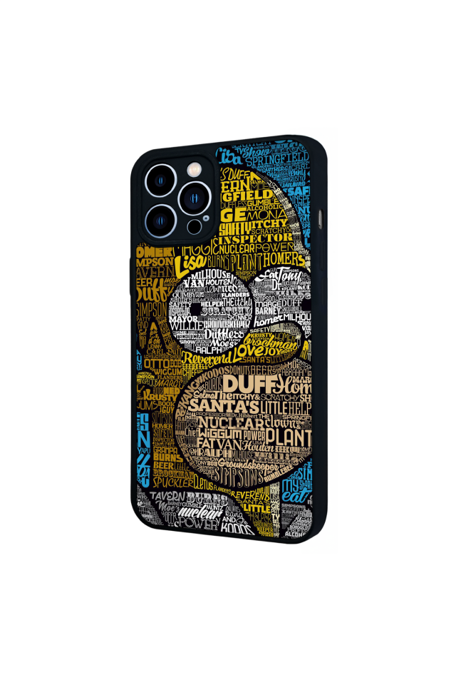 iPhone 13 Pro Max Uyumlu The Simpsons Tasarımlı Glossy Premium Kılıf