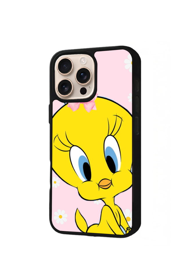 iPhone 14 Pro Uyumlu Tweety Tasarımlı Glossy Premium Kılıf
