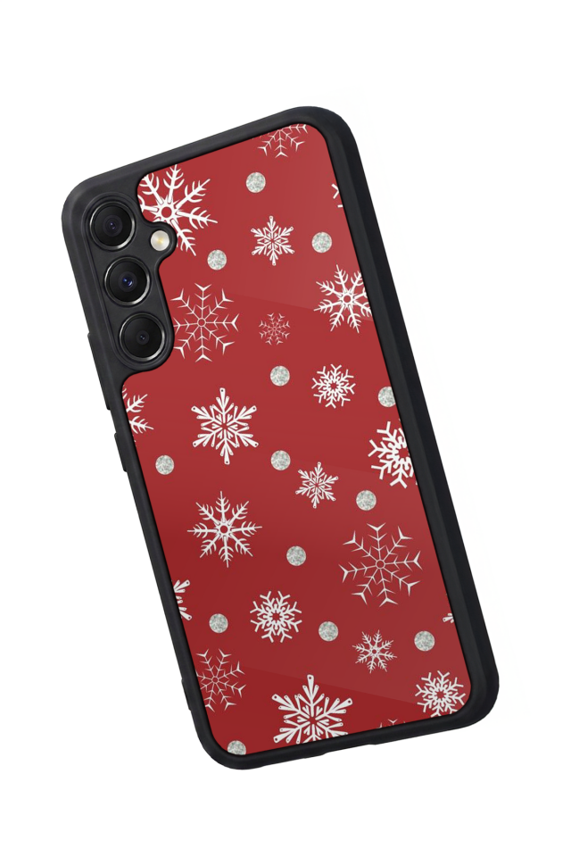 Samsung Galaxy M34 Uyumlu Yilbasi Christmas Tasarımlı Glossy Premium Kılıf